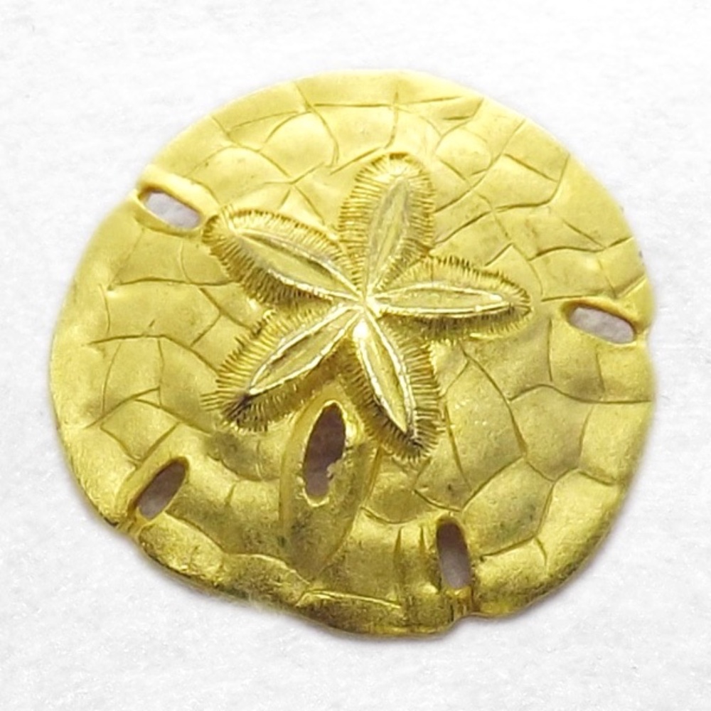 Gold Tone Sand Dollar Brooch